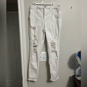 American Eagle Outfitters Next Level Stretch White Denim Jeans Women’s Size 8